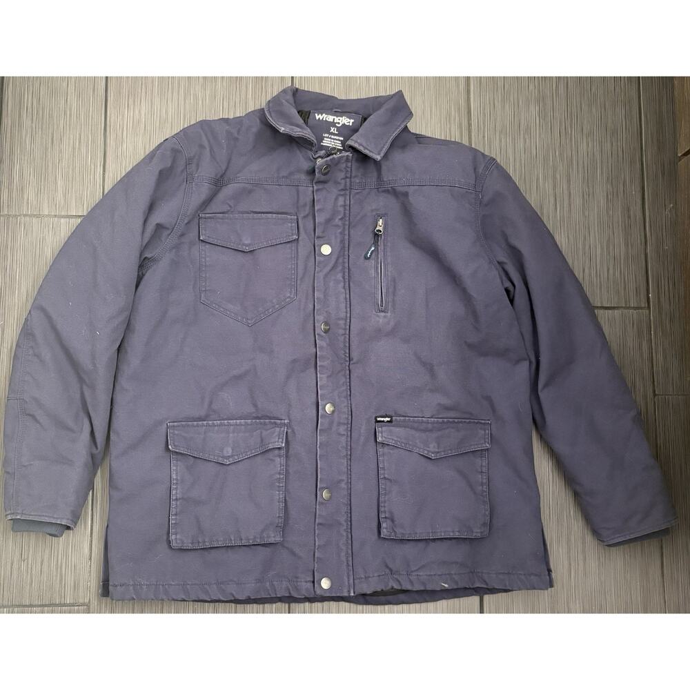 Wrangler Men’s Blue Barn Coat Size XL Canvas Work